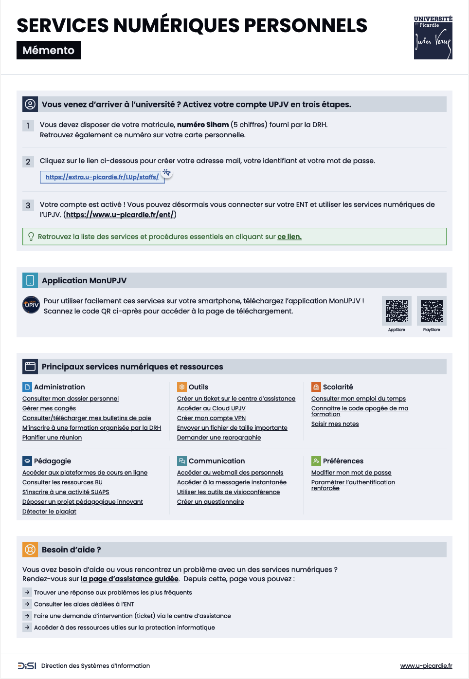 Aperçu du PDF Mémento des étudiants